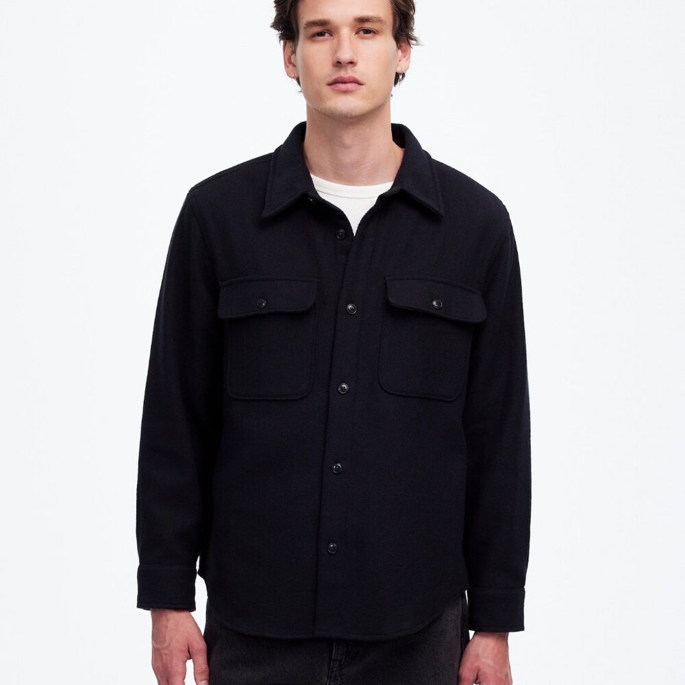 Brushed Easy Shirt-Jacket in Italian Fabric